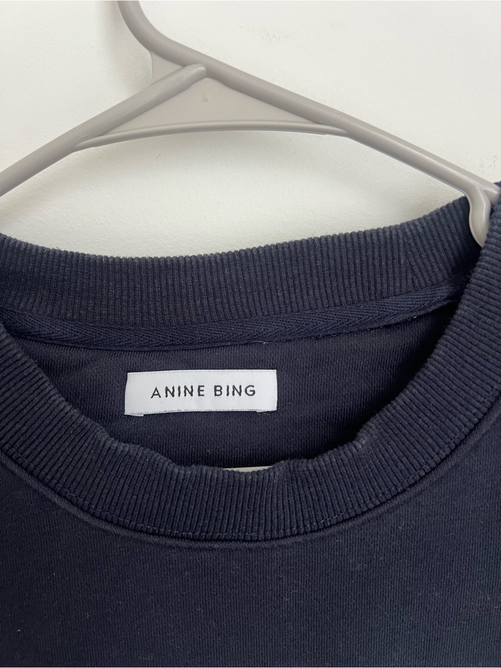 ANINE BING Tyler Sweatshirt In Pacific Blue Pullover Top Women's Medium - Picture 4 of 7